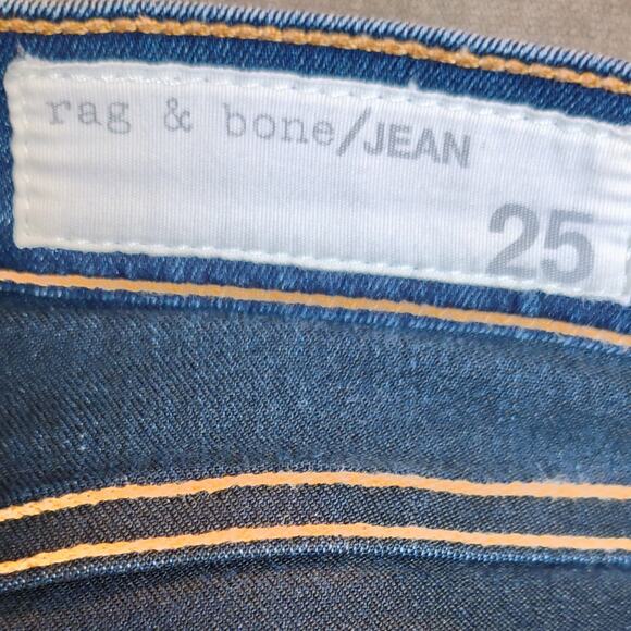 Rag & Bone/ Jean Size 25 Beckett 10 Inch Bell Faux Front Pockets Zip Front - Picture 4 of 6